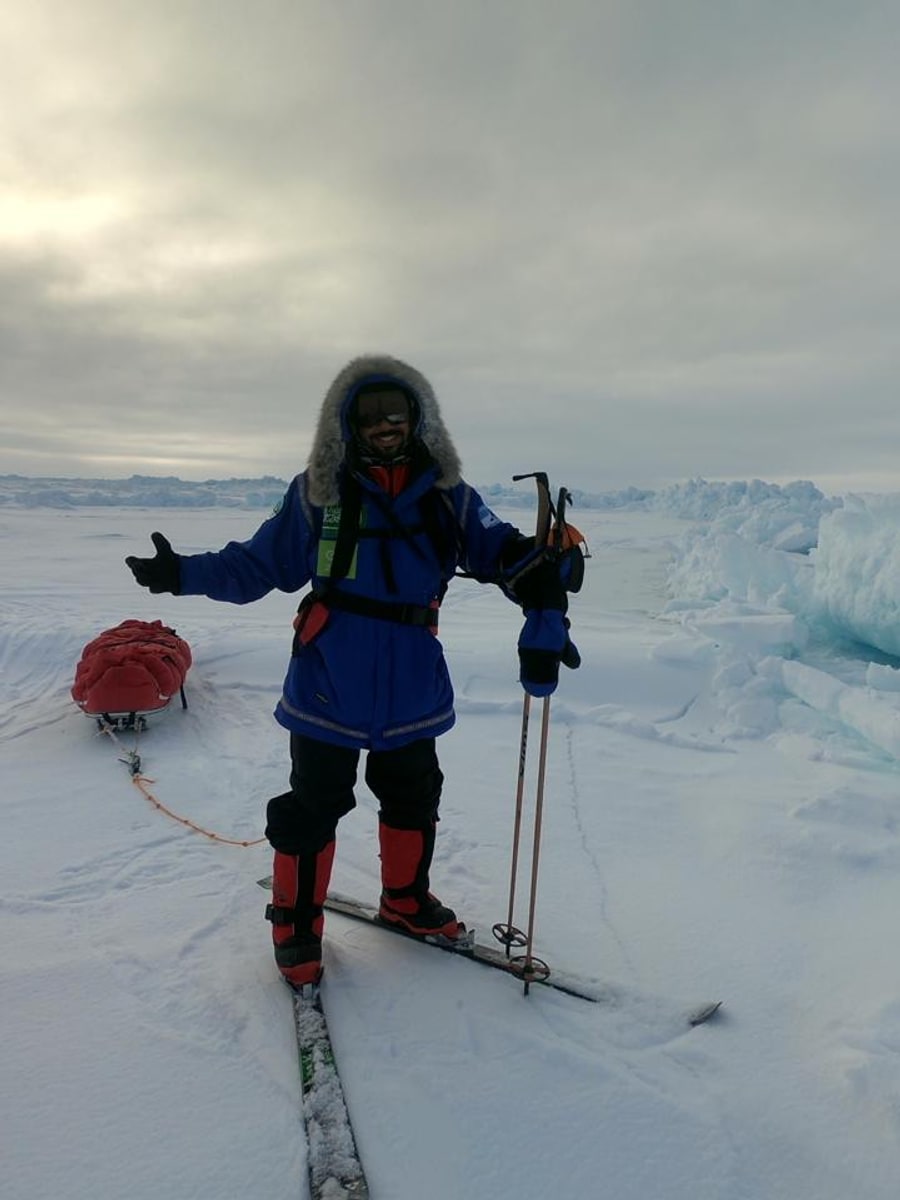 Abdul Explorer at the geographic North Pole, 2017
